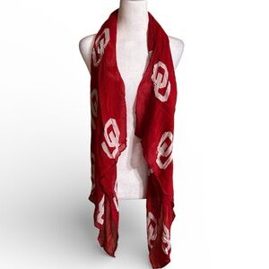 OU Logo Red & White Scarf